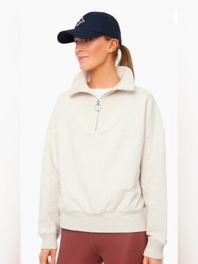 Varley Miller Sweatshirt in Ivory Marl Size Medium